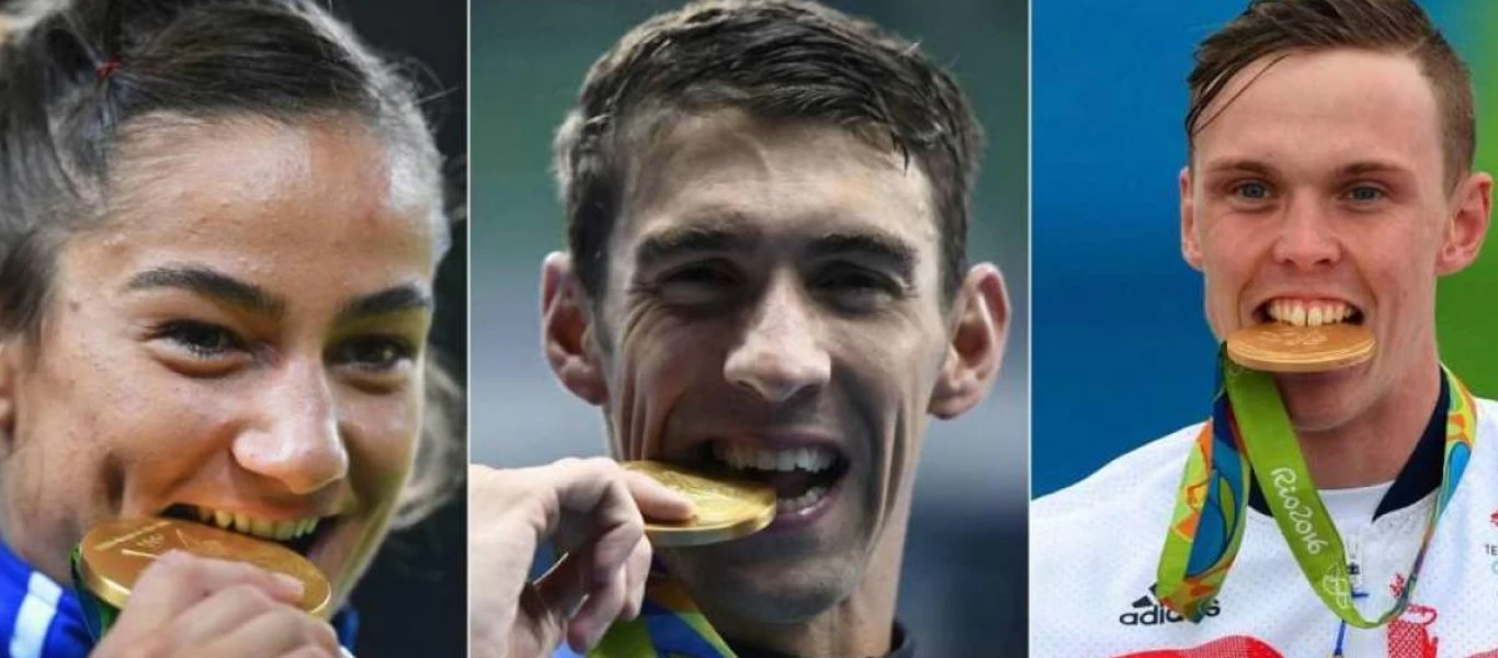 Το γνωρίζατε; - Για αυτό τον λόγο οι Ολυμπιονίκες δαγκώνουν τα μετάλλιά τους